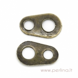 Užbaigimo detalė grandinėlei, bronzos sp., 6x4 mm