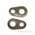 Užbaigimo detalė grandinėlei, bronzos sp., 6x4 mm