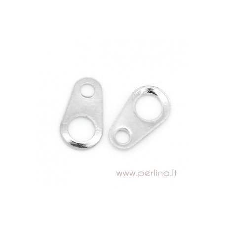 Užbaigimo detalė grandinėlei, sidabro sp., 6x3 mm