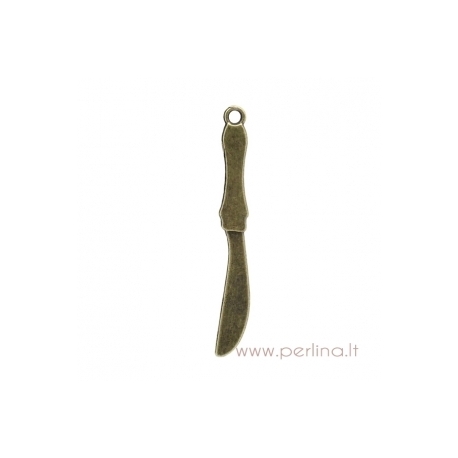 Antique bronze pendant "Knife", 54x7 mm