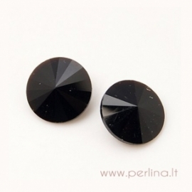 Rivoli rhinestone, jet, 14 mm, 1 pc