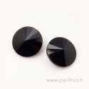 Rivoli rhinestone, jet, 14 mm, 1 pc