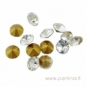 Crystal rhinestone, crystal clear, SS6.5, 10 pcs