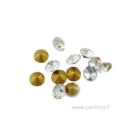 Crystal rhinestone, crystal clear, SS6.5, 10 pcs