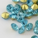 Crystal rhinestone, aquamarine, SS11.5, 10 pcs