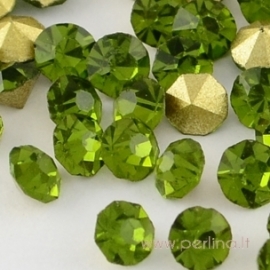 Crystal rhinestone, olivine, SS10, 10 pcs