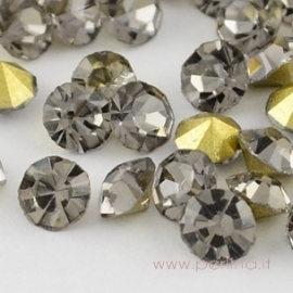 Crystal rhinestone, Black diamond, SS8.5, 10 pcs