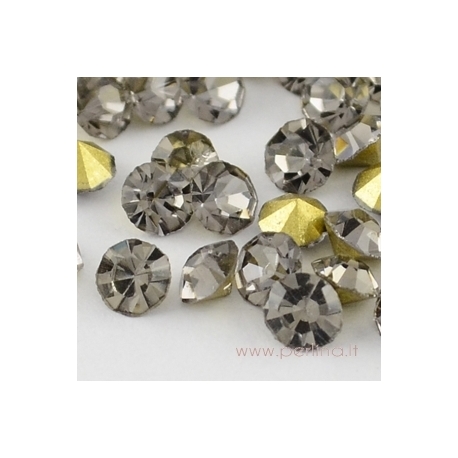 Crystal rhinestone, Black diamond, SS8.5, 10 pcs
