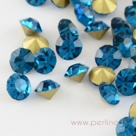 Stiklo akutė, Blue Zircon, SS8.5, 10 vnt