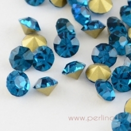 Crystal rhinestone, Blue Zircon, SS7, 10 pcs