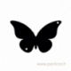 Plexiglass finding "Butterfly 7", white, 4x2,5 cm, 1 pc