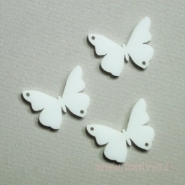 Org. stiklo detalė-intarpas "Drugelis 9", 3x2,2 cm, 1 vnt