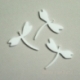 Org. stiklo detalė-pakabukas "Laumžirgis", baltos sp., 4x3,7 cm
