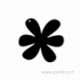 Plexiglass finding-pendant "Flower 1", white, 4x4 cm, 1 pc