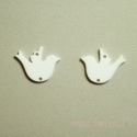 Plexiglass finding-connector "Little bird", 3x2,3 cm, 1 pc