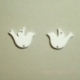 Org. stiklo detalė-intarpas "Paukštelis", 3x2,3 cm, 1 vnt