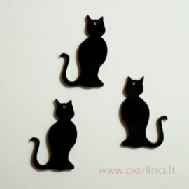 Plexiglass finding-pendant "Cat 2", 4x2,5 cm, 1 pc
