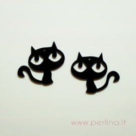 Plexiglass finding-pendant "Cat 3", 4x3,5 cm, 1 pc