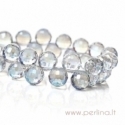 Glass bead, french grey AB, 8 mm, 1 pc