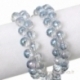 Glass bead, french grey AB, 8 mm, 1 pc