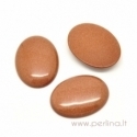 Synthetic gold sand stone cabochon, 40x30 mm,1 pc