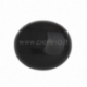 Synthetic black onyx cabochon, 28x25 mm