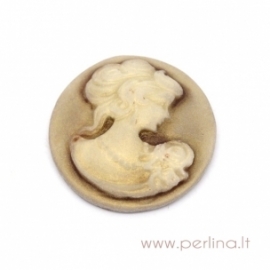 Resin cameo "Lady", 20 mm