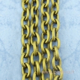 Chain, antique bronze, 4x3 mm, 10 cm