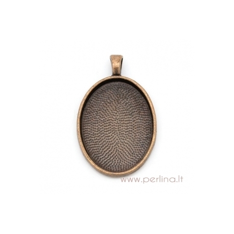 Antique copper pendant - frame, 3,9x2,5 cm