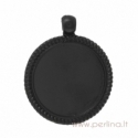 Copper pendant - frame, black, 4,6x3,8 cm