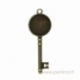 Cabochon setting pendant "Key", antique bronze, 6,2x2,2 mm
