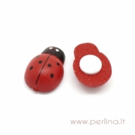 Medinė detalė "Boružėlė", 19x14 mm, 1 vnt