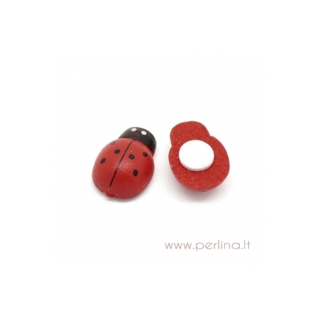 Wood embellishment "Ladybug", 19x14 mm, 1 pc