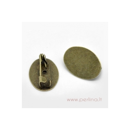 Pagrindas segei, ant. bronzos sp., 17x12 mm