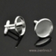 Cuff links, silver plated, 26x22 mm, 2 pcs