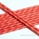 Paper straw, red-peach, striped, 1 pc