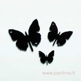 Plexiglass finding "Butterfly 1", black, 2x1,8 cm