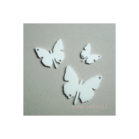 Org. stiklo detalė-intarpas "Drugelis 1", 3x3 cm
