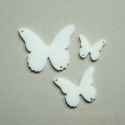 Org. stiklo detalė-intarpas "Drugelis 4", 3x2,4 cm, 1 vnt