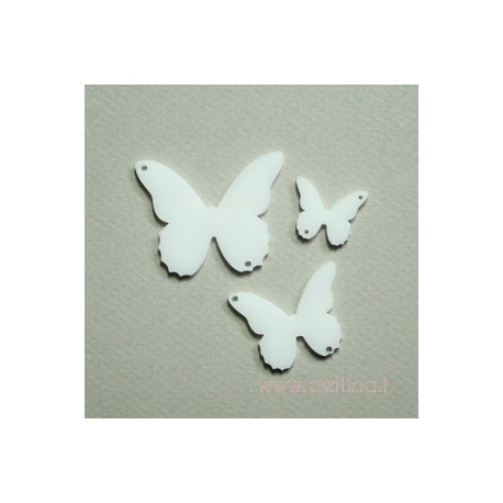 Org. stiklo detalė-intarpas "Drugelis 4", 3x2,4 cm, 1 vnt