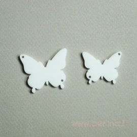 Org. stiklo detalė "Drugelis 12", 3x2,5 cm, 1 vnt