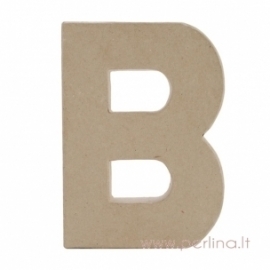 Paper Mache Letter "B", 20x14,5x2,5 cm