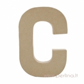 Paper Mache Letter "C", 20x14,5x2,5 cm