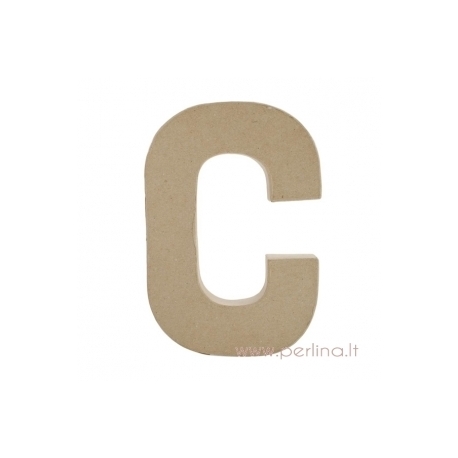 Paper Mache Letter "C", 20x14,5x2,5 cm