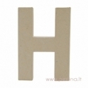Paper Mache Letter "H", 20x14,5x2,5 cm