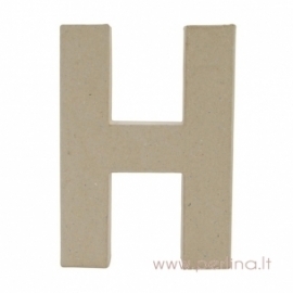 Paper Mache Letter "H", 20x14,5x2,5 cm