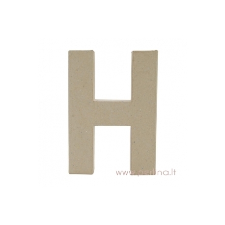 Kartoninė raidė H, 20x14,5x2,5 cm