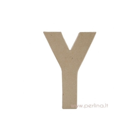 Paper Mache Letter "Y", 20x14,5x2,5 cm