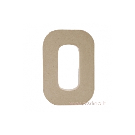 Paper Mache Letter "O", 20x14,5x2,5 cm