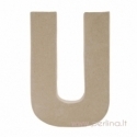 Paper Mache Letter "U", 20x14,5x2,5 cm